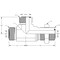 World Wide Fittings Male Flat Face O-Ring to Male Flat Face O-Ring Bulkhead to Male Flat Face O-Ring Run Tee, W/ Locknut 4726X16X16X16LN - alternate 2
